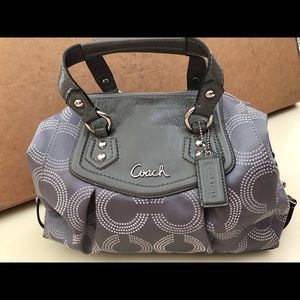 **NWOT** Gray Fabric Coach Handbag